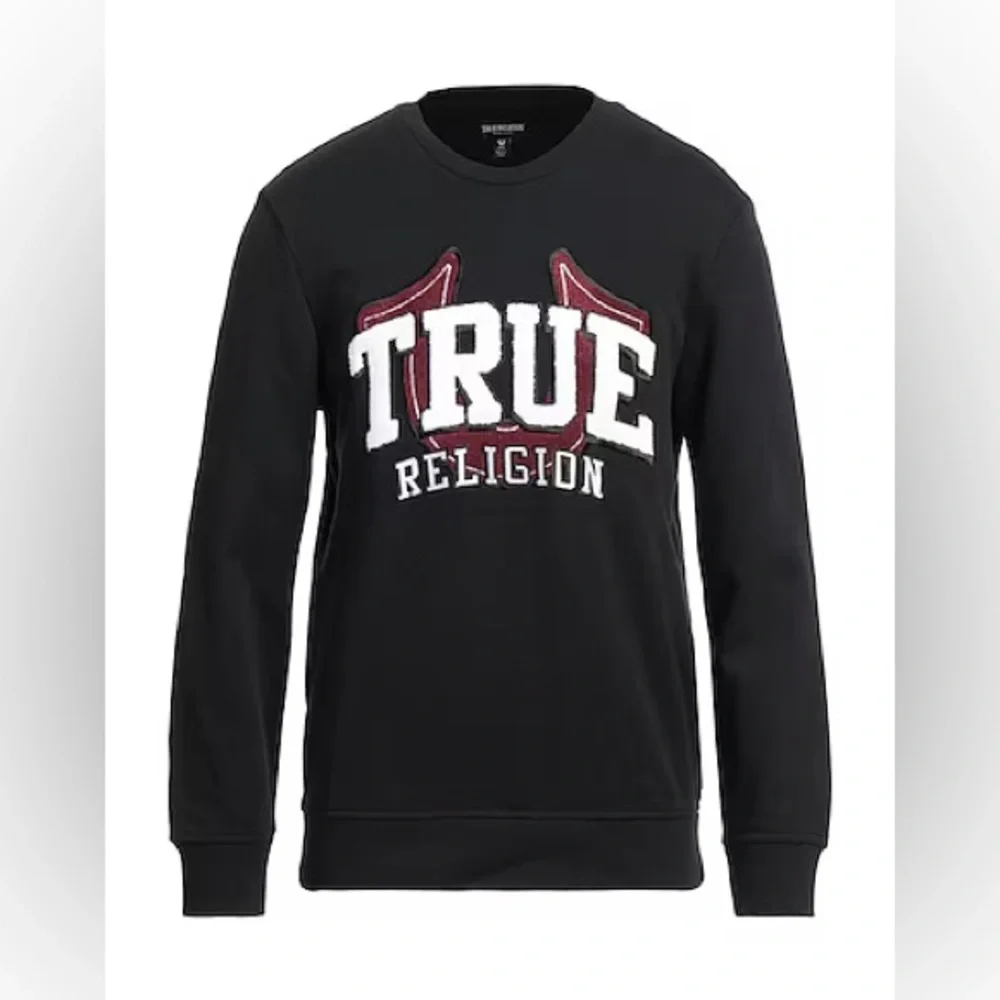 True Religion Chenille True Logo Crewneck - Black - S